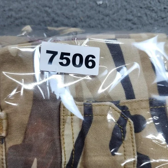 Baby Phat Pants Juniors 9 Beige Camo Cargo Straight Leg Beaded Embroidered - Picture 12 of 12